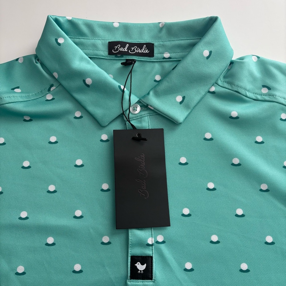 Men’s Bad Birdie Golf Aim Point Pique Tech Polo Shirt XXL MSRP $78 - Picture 3 of 6